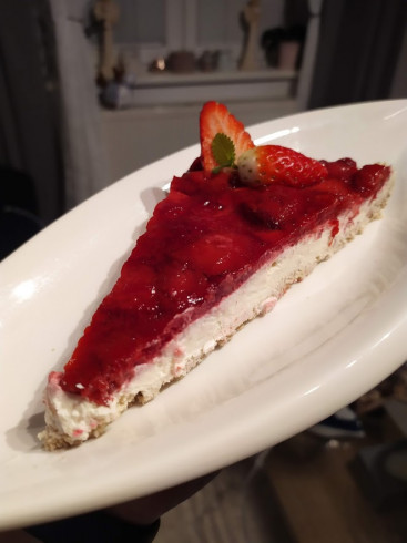 Malinový cheesecake